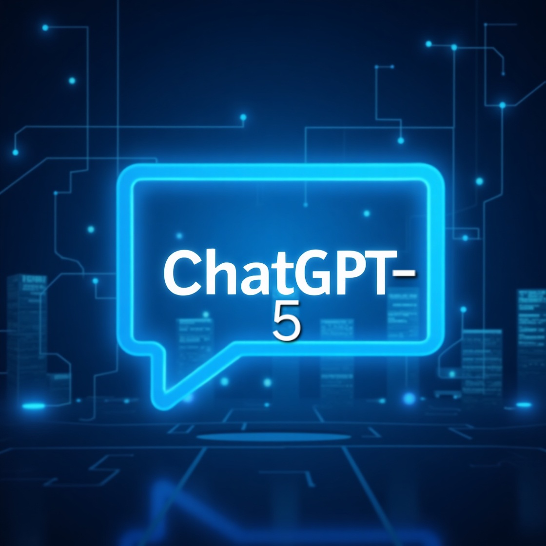 interface futuriste de chatgpt-5 affichée sur un écran avec logo, illustrant une interaction homme-IA
