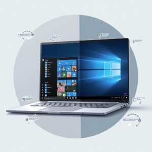 comparaison de l’interface utilisateur entre windows 10 et windows 11 sur un même écran