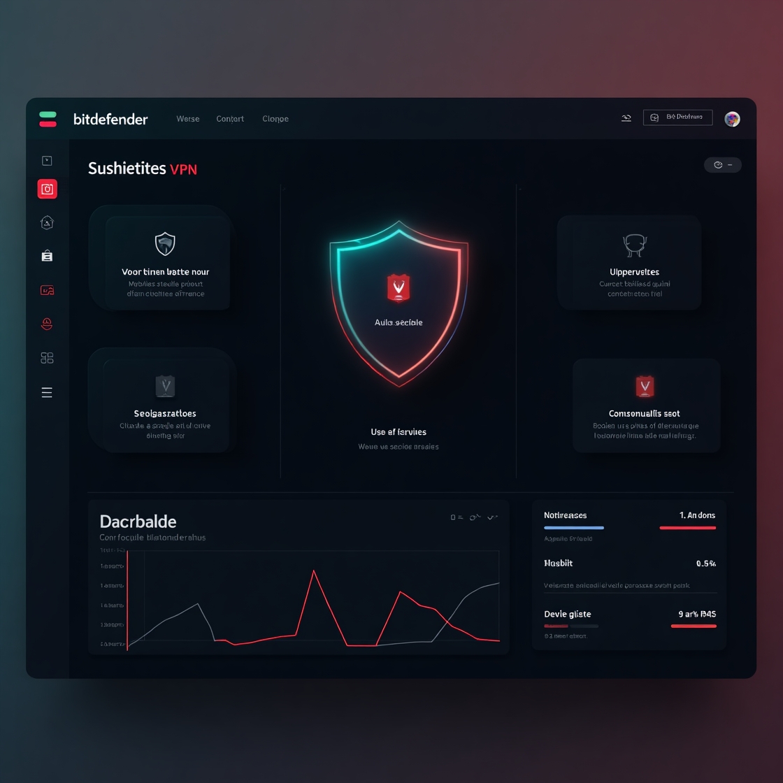 le tableau de bord de bitdefender 2025 offre une navigation simple et rapide avec toutes les protections activées en un clic