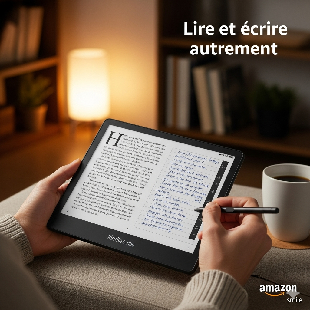 Kindle Scribe 2025 avec écran haute résolution et stylet intégré pour lire, annoter et écrire facilement
